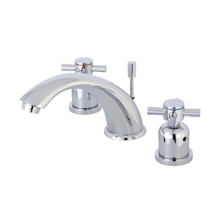 Kingston Brass KB8961DX 8" Widespread Bathroom Faucet, Polished Chrome KB8961DX